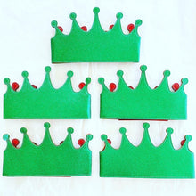 Bookywoo Christmas Sparkle Glitter Crowns - 5 Pack
