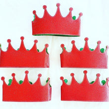 Bookywoo Christmas Sparkle Glitter Crowns - 5 Pack