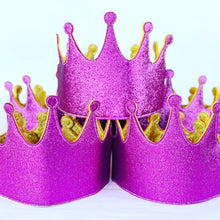 Bookywoo Sparkle Glitter Party Crowns - 5 Pack