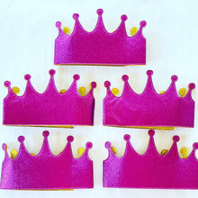 Bookywoo Sparkle Glitter Party Crowns - 5 Pack