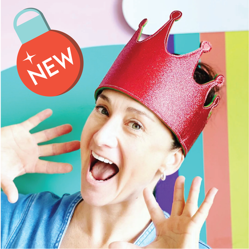 Bookywoo Christmas Sparkle Glitter Crowns - 5 Pack